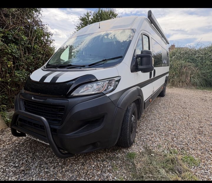 A campervan base vehicle exterior